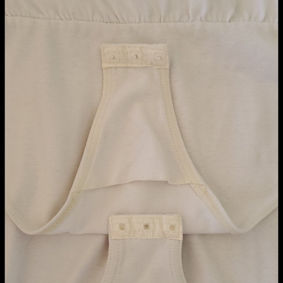 QPS white loose fit long sleeve bodysuit Missy XL - Picture 4 of 6